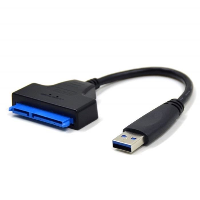 Câble adaptateur USB-SATA - SUNSEATON 191506 - USB 3.0 vers SATA III - Plug & Play - Pour 2.5 pouces SSD/HDD