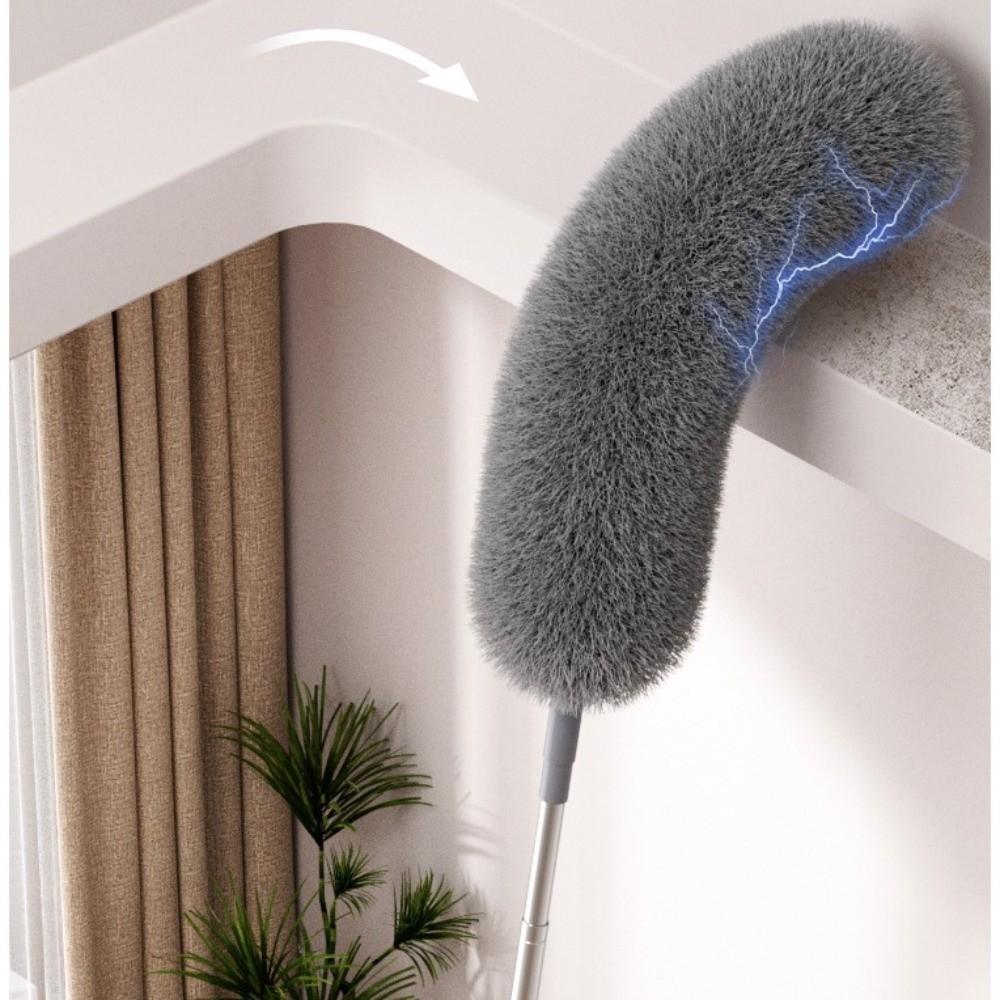 Stainless Steel Handle Flexible Bendable Duster Telescopic Design Microfiber Duster  Household Use