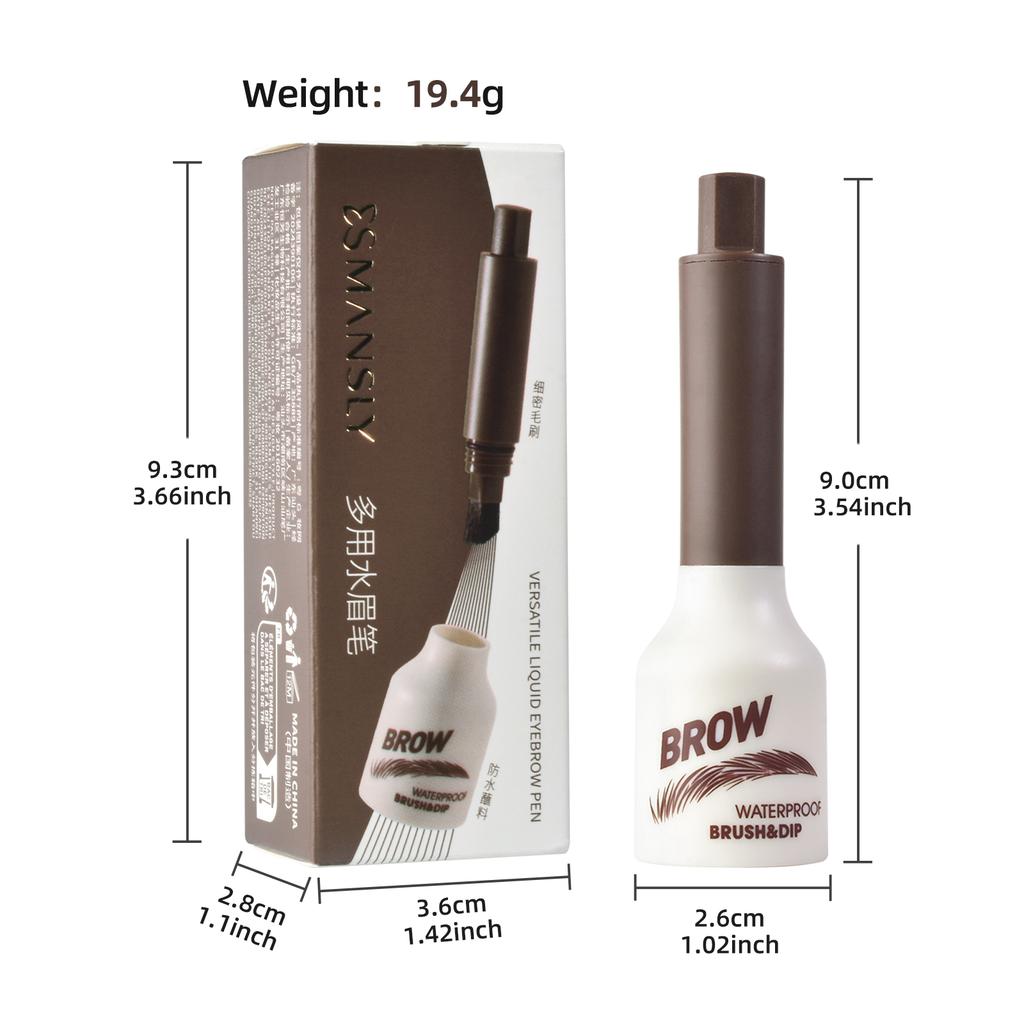 Крем для бровей водостойкий, стойкий, темно-коричневый, натуральный макияж бровей с кисточкой