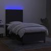 Maison Exclusive - Sommier à lattes de lit avec matelas et LED Noir 80x200cm Tissu