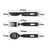 Outdoor Camping Black Oxide and Stainless Steel PEAKS&TREES Cutlery, Finish, 3-Piece Set, Spoon, Fork, Knife,