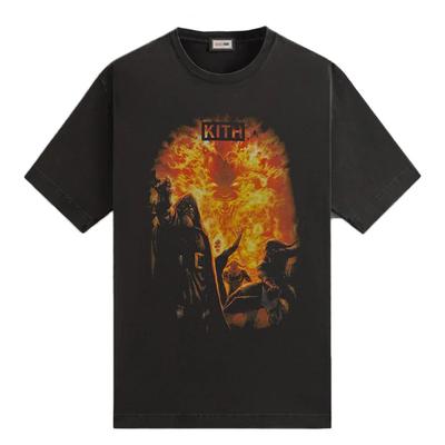 Kith X Футболка с винтажными злодеями Marvel Черная Унисекс Топы KHM032511-001