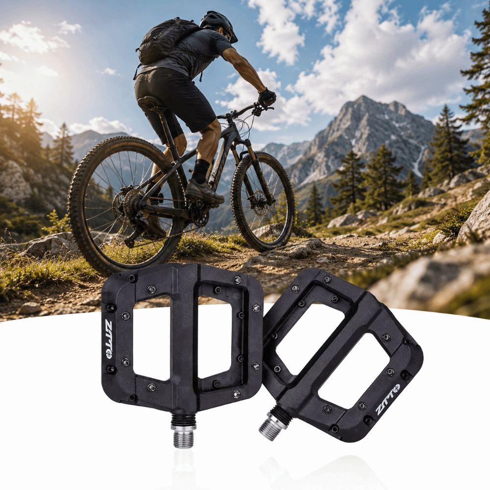 1 Pair Sealed Bearings Bicycle Platform Pedals Non Slip Bike Flat Pedals  Mountain Biking