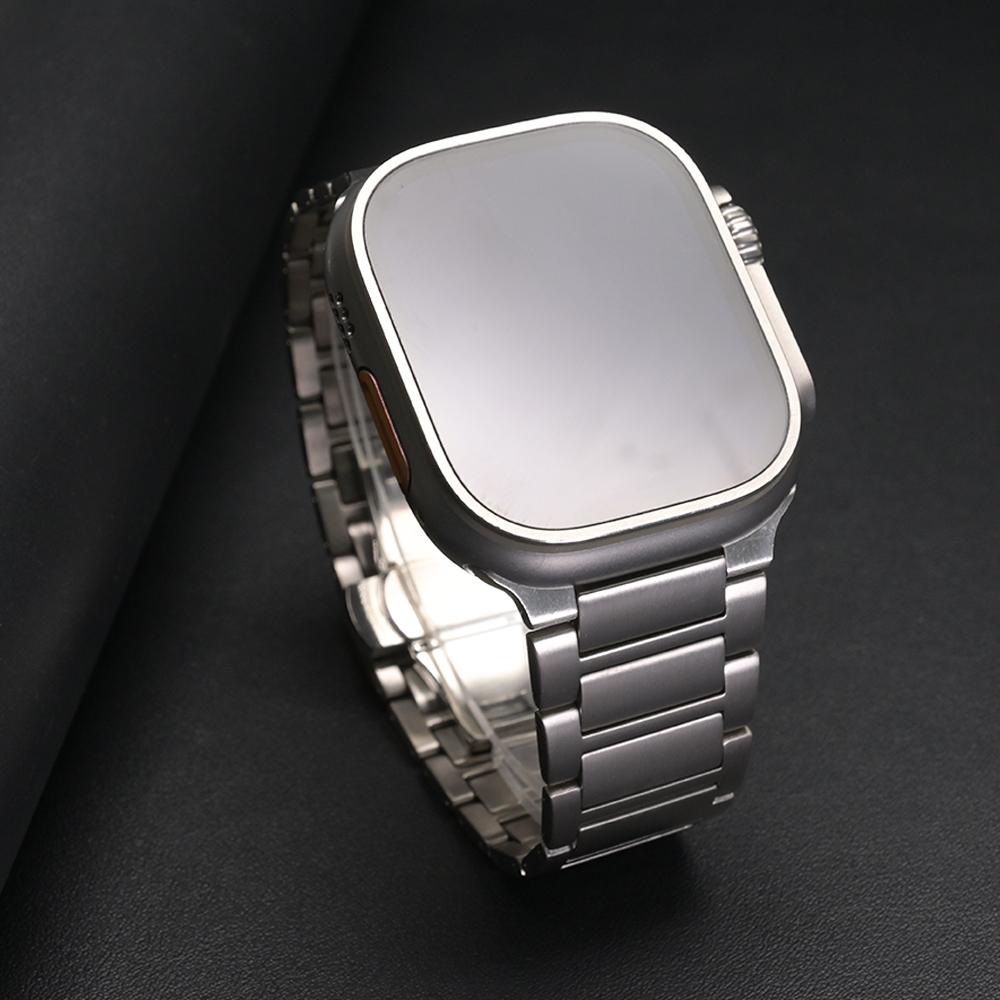 Титановый ремешок для Apple Watch Ultra 3 Ремешок 49 мм Серия 11 10 46 мм SE3 Роскошный наручный браслет для Iwatch 9 8 7 6 5 44 мм 45 мм