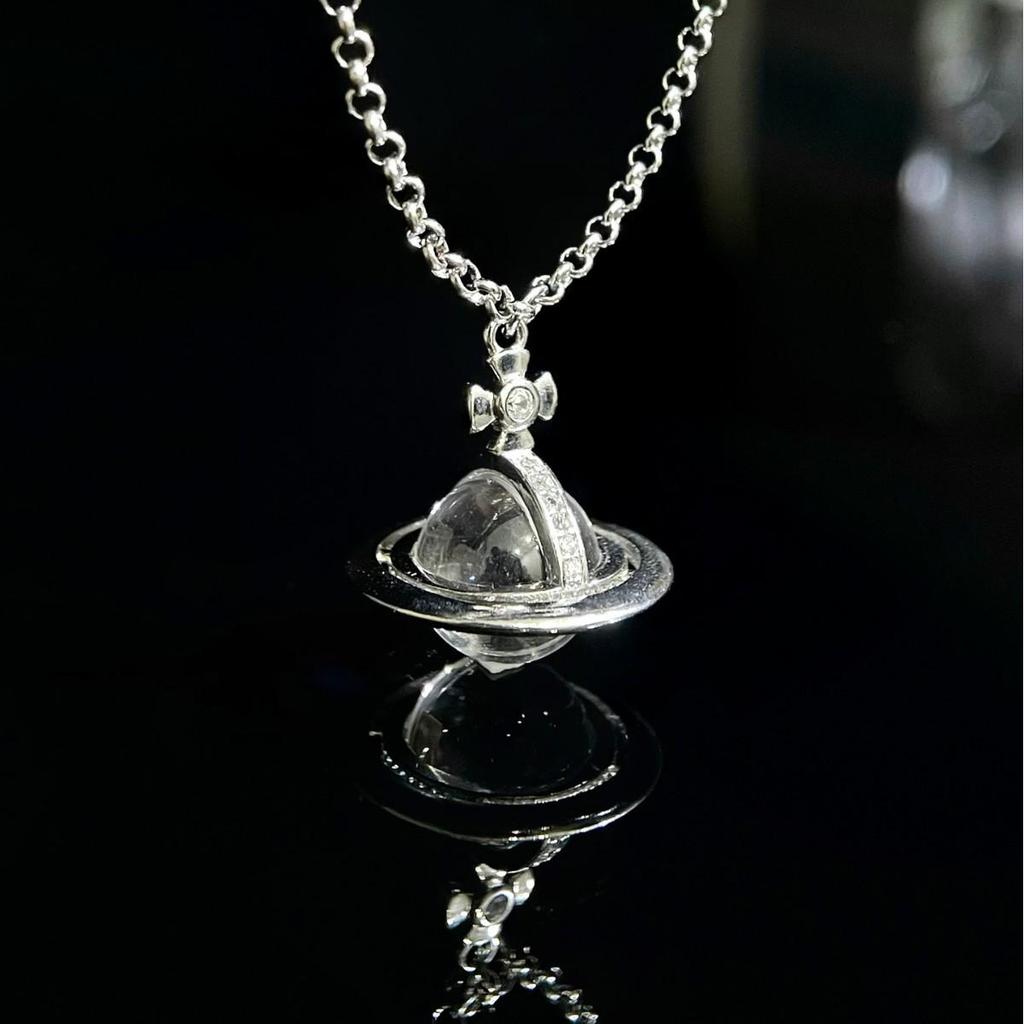 Jingxi Ji Хрустальная Императрица Цыси 3D Сатурн Ожерелье и Многослойный Браслет: Аксессуары-подвески «Планета» высокого класса для женщин