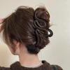 Snake-shaped Hair Claw Frosted Textures Large Hair Clip Strong Grip Back Head Hair Claw Shark Shower Hair Clamp Hair Styling Tool