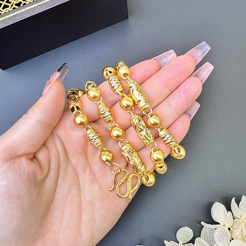 Вьетнамский Золотой Песок Оливковый Узор Бусин Ожерелье Мужское Китайский Стиль Медный Сплав Ювелирные Изделия Аксессуары