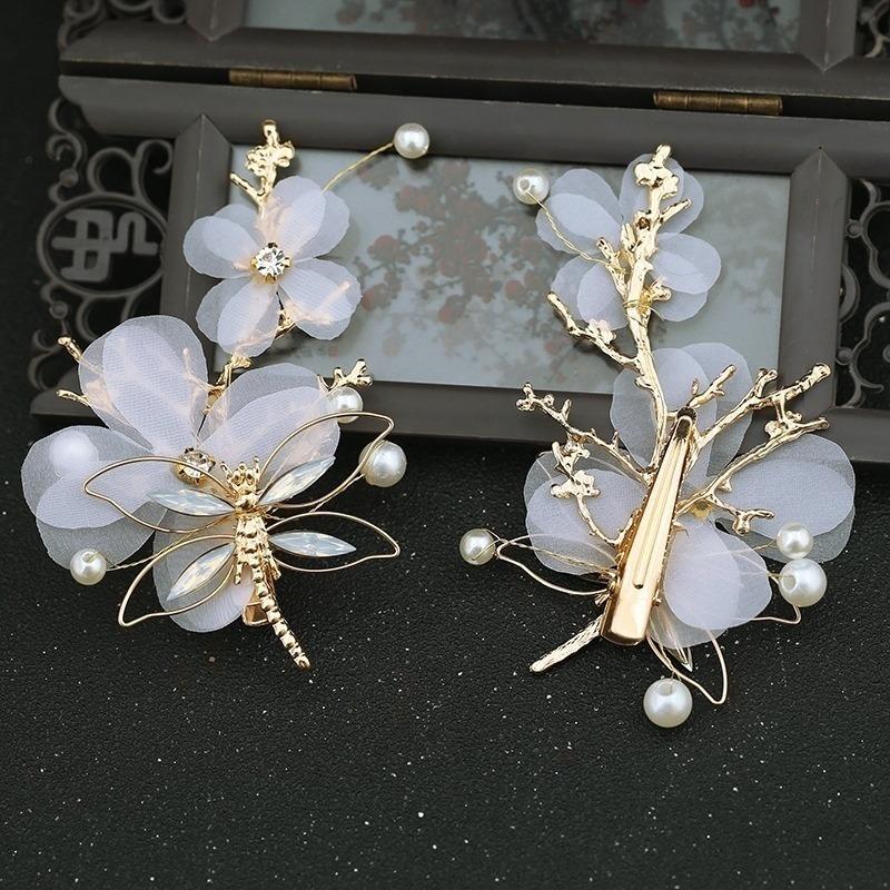 1pc/2pcs Elegant Classical Style Dragonfly Traditional HANFU Chinese Tassel Hairpin Headwear Hair Clips