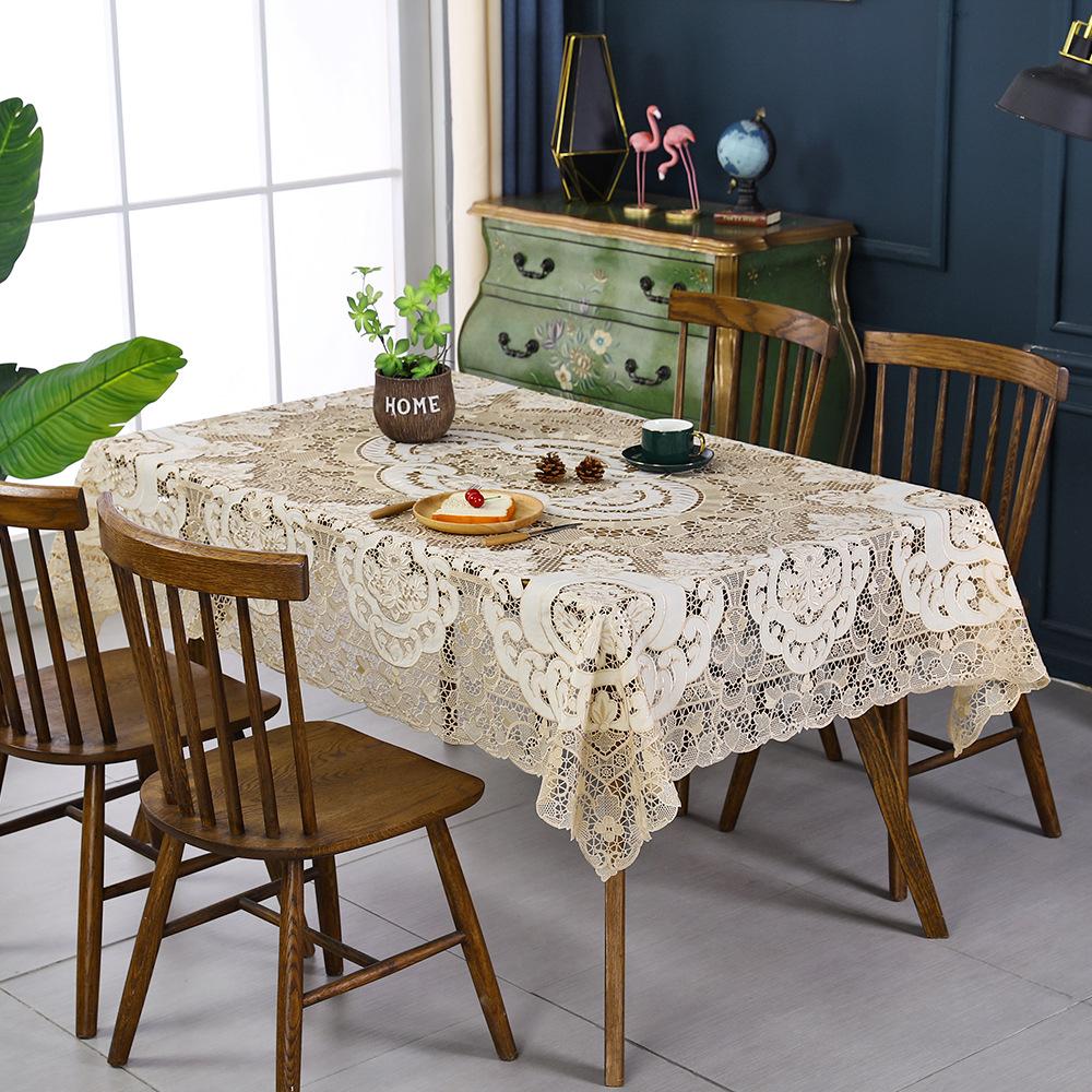 European Classic Lace High -End Tablecloth Household Decorative Fabric Tea Tablecloth Furniture Table Cloth Package Mail