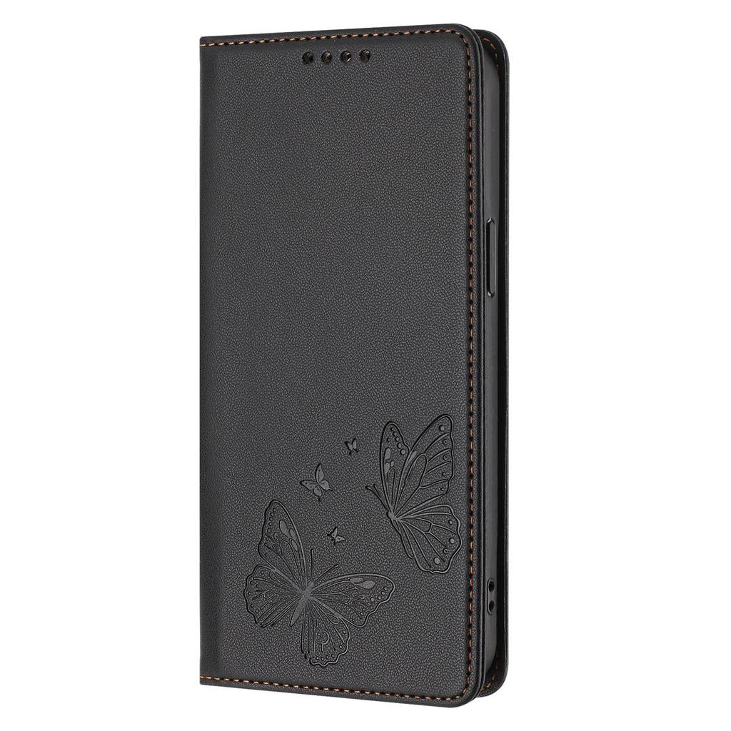Butterfly Embossed Wallet Case For Samsung Galaxy S26 S25 S24 S23 S22 S21 S20 Ultra Plus FE Edge S10 S9 S8 S7 Edge RFID Blocking, Kickstand