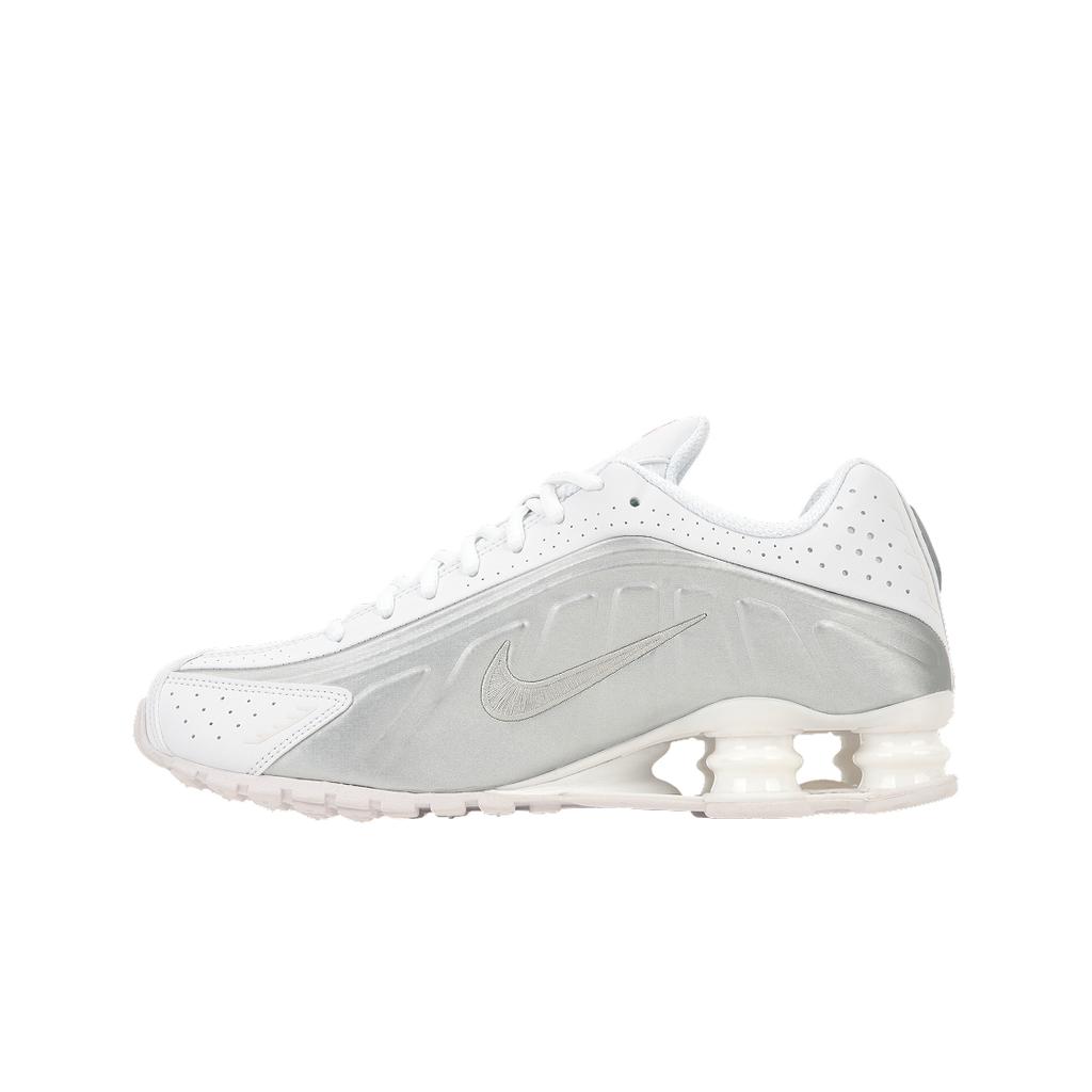 Nike Shox R4 Белый Металлик Серебристый 2024 Мужские Кроссовки Ярко-Малиновый HQ1988-101