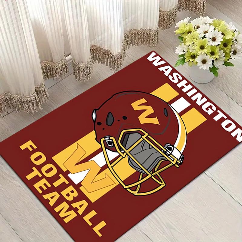 Washington Football Style Crystal Velvet Rug, Soft Anti‑Slip Crystal Velvet Carpet for Living Room Bedroom Home Decor