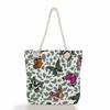 Multifunctional Flowers and butterflies Printed Thick Rope Shoulder Beach Bag Casual large capacity handbag 7615 KTB