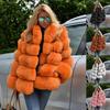 Women's Fashion Fox Fur Jacket Coat