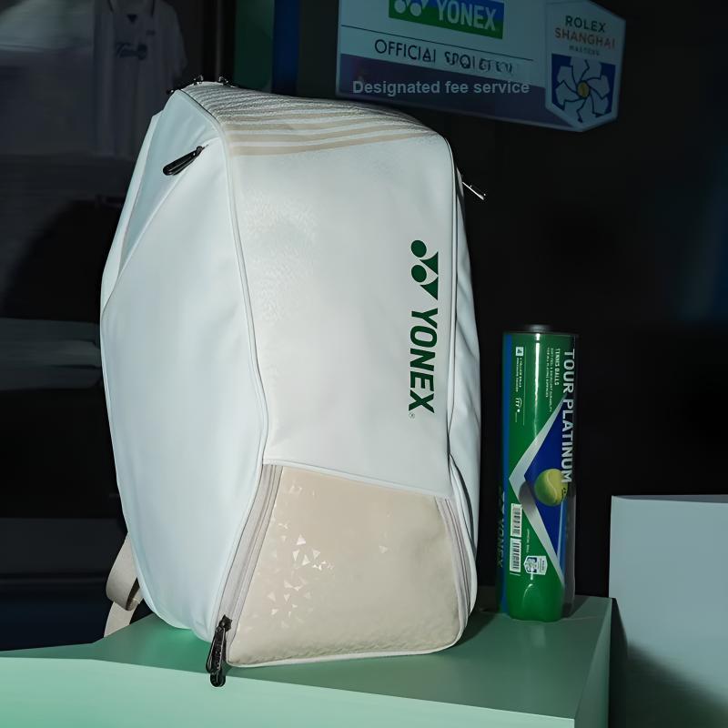 Yonex Shanghai Masters Collaboration Multifunctional Synthetic Leather Tennis Sports Backpack Unisex Backpack Platinum YOTC5014CR-011