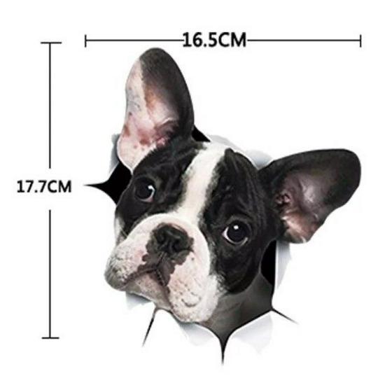 3D Милая Стереоскопическая Наклейка с Котенком и Щенком для Автомобилей и Мотоциклов