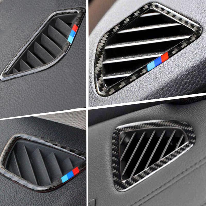 Мягкие наклейки из углеродного волокна на выходе воздуха, накладка, Стайлинг автомобиля для BMW 1 2 3 4 5 7 Series X1 X3 X4 X5 X6 F30 F10 F15 F16 G30