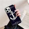 Stripes Anchor Boat Ship Wheel Phone Case Back Cover for IPhone 18 17 Air 16 15 14 13 11 12 Pro Max Plus Shell Coque
