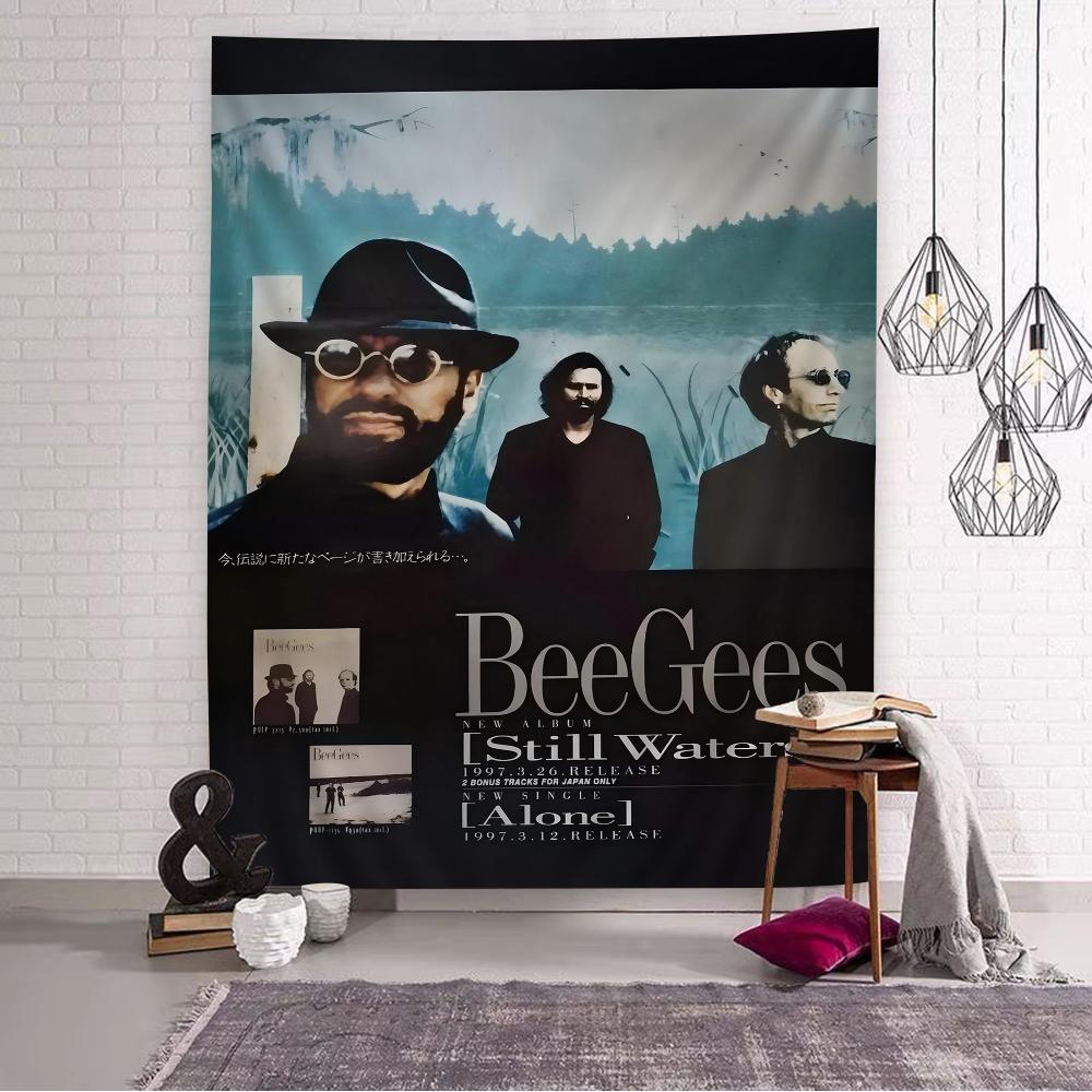 Bee Gees Band Hanging Bohemian Tapestry Hanging Tarot Hippie Wall Rugs Dorm Wall Hanging Home Decor