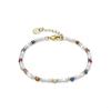 Bracelet - Luxenter - Xolau - Nacre Blanche - Finition or 18k - 16 Cm + 3 Cm D'extension