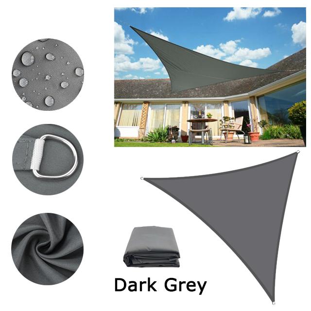 5x5x5/2x2x2M Waterproof Sun Shelter Triangle Sunshade Protection Outdoor Canopy Garden Patio Pool Shade Sail Awning Shade Cloth