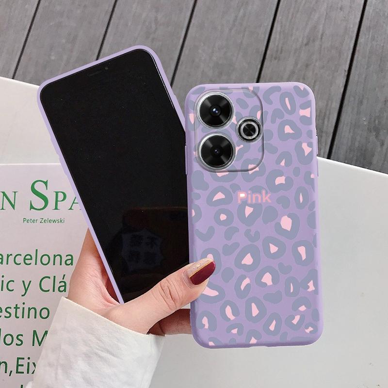 Мягкий силиконовый чехол с леопардовым принтом для Samsung A55 A35 M35 S24 Xiaomi Redmi Note 13 Pro 14 Poco C65 iPhone Huawei Honor Realme Camera Противоударный чехол