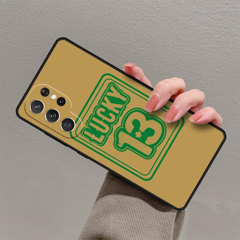 Счастливый номер 13 Чехол для телефона для Samsung Galaxy S25 S23 S30 S21 S20 FE S24 S22 Ultra Note 10 20 Plus Силиконовый чехол lite