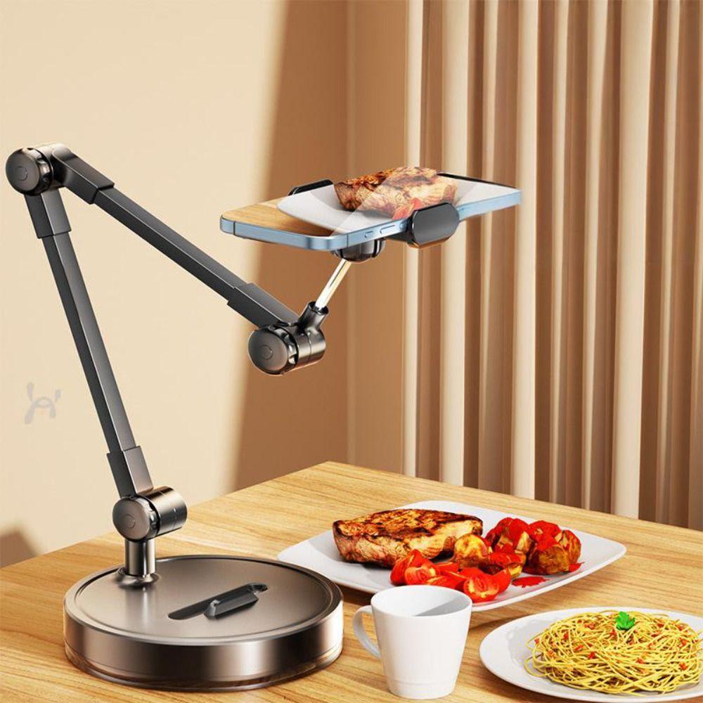 Алюминиевый кронштейн для телефона для съемки сверху, вращающаяся настольная стойка для прямой трансляции, дом