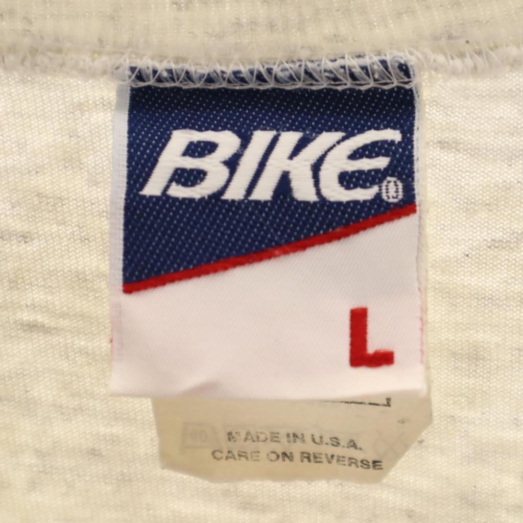 BIKE 90-е Сделано в США Старая футболка с коротким рукавом BALL'N L серая баскетбол Мужская Б/У