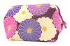 Uni Seni Futago Chirimen Japanese Pattern Wire Pouch (0113-6) Japanese-made [Chrysanthemum Yuzen, Purple]