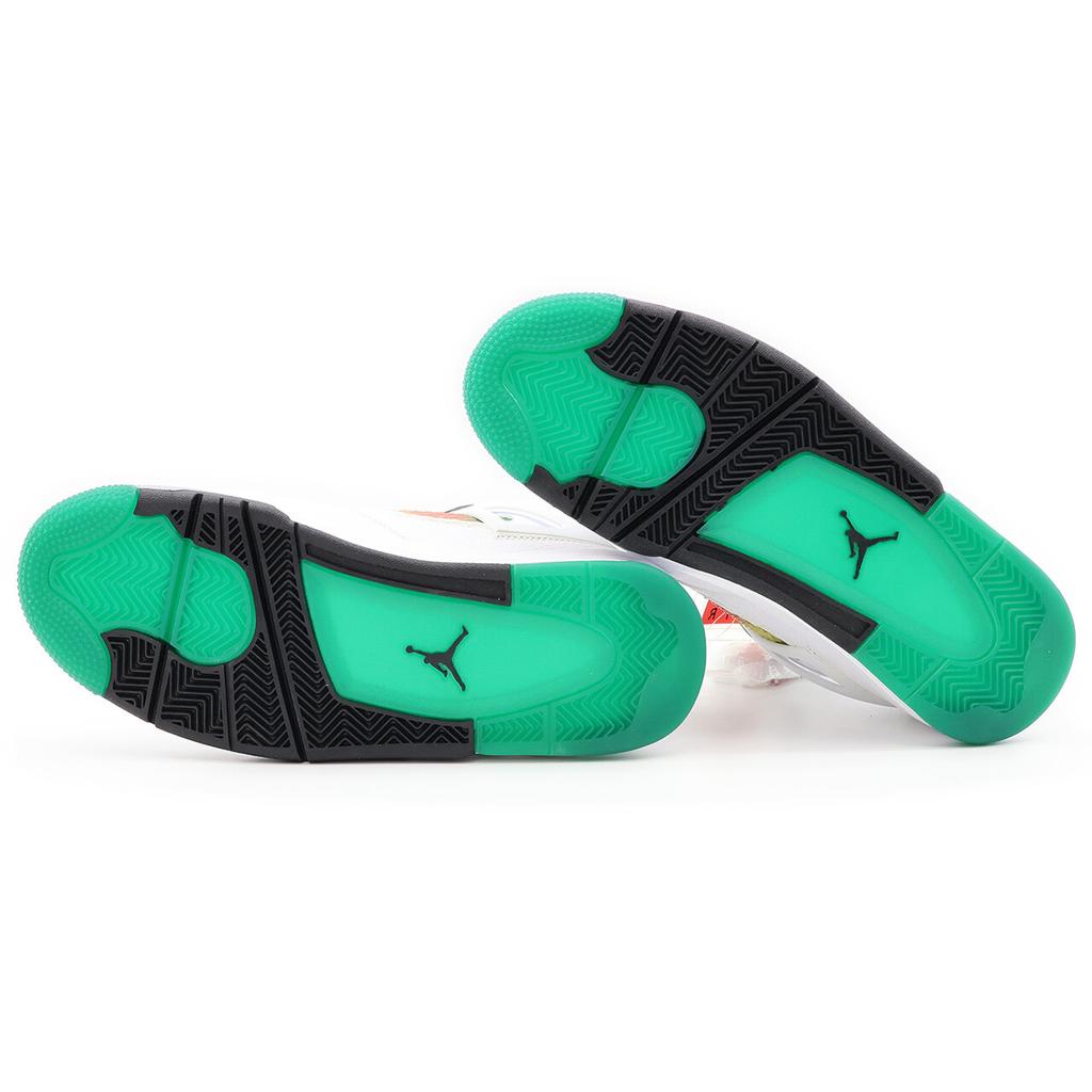 AQ9129-100 Nike Air Jordan 4 Retro Lucid Green Rasta University Red (Женский)