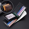 Fashion Business Mens Wallet Slim Credit Card Holder Genuine Leather Cowhide Transparent Window Multiple Card Slots Wallets