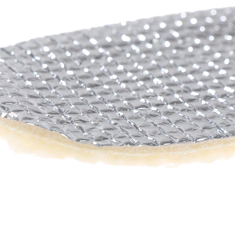 1 Pair Of Aluminum Foil Lamb Wool Insoles Winter Warm Soft Plus Velvet Insoles