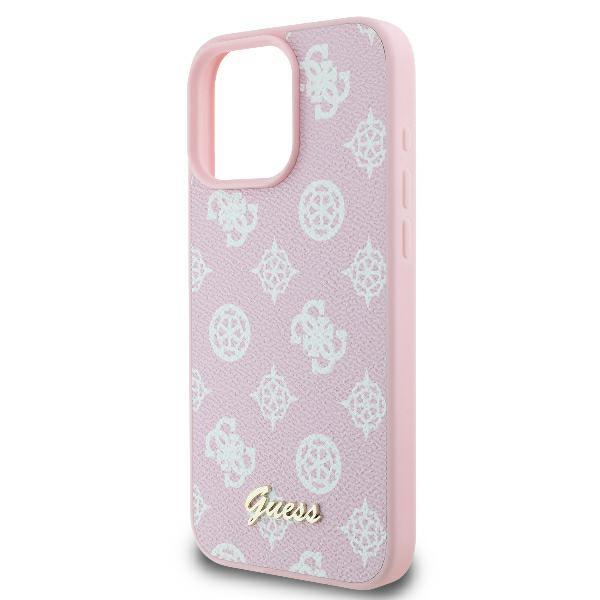 Etui do iPhone 16 Pro Guess MagSafe Peony Script Logo Różowe