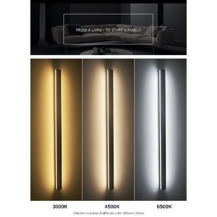 LED Lighting Wall Lamp IP65 Garden AC Long Wall Light Outdoor Waterproof Modern Long Strip 85-256v OutdoorDecoration