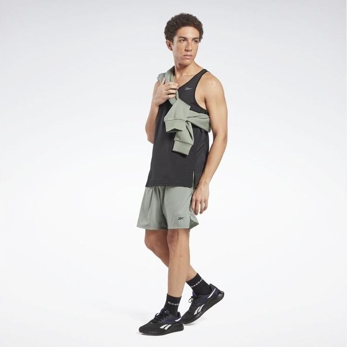 Reebok Casual Shorts Men's Army Green Moderate HR6142