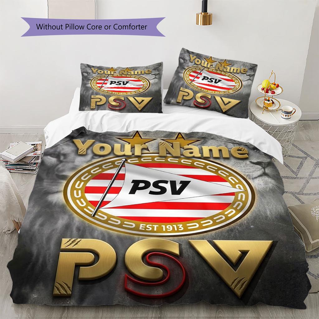 Philips Sport Vereniging Custom Name Pattern Bedding,Quilt Set Quilt Cover Pillowcase Home Birthday Gift(1 * duvet cover + 2 * pillowcase, without cor