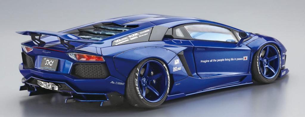 Aoshima Bunka Kyozai Серия Liberty Walk 18 LB Works Lamborghini Aventador 2 Пластиковая модель (АОСИМА) 1/24 Нет. Вер.