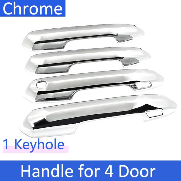 for Toyota Highlander 4 MK4 XU70 Gloss Black Carbon Fiber Chrome Door Handle Cover Stickers Car Accessories