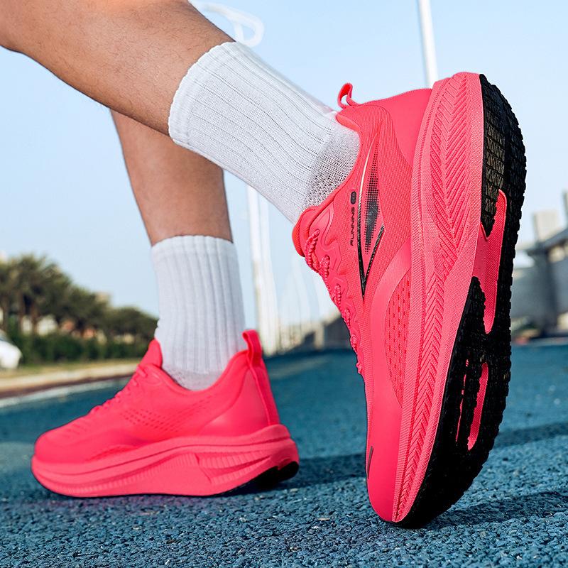 Новые красные ультралегкие кроссовки для бега, дышащие, амортизирующие, на мягкой подошве, студенческие, легкие кроссовки для бега