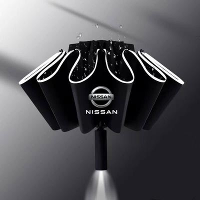 Зонт со светоотражающей полосой LED Дождевой ветрозащитный зонт Для Nissan sentra Serena maxima Versa Juke Micra rogue tiida x-trail nismo