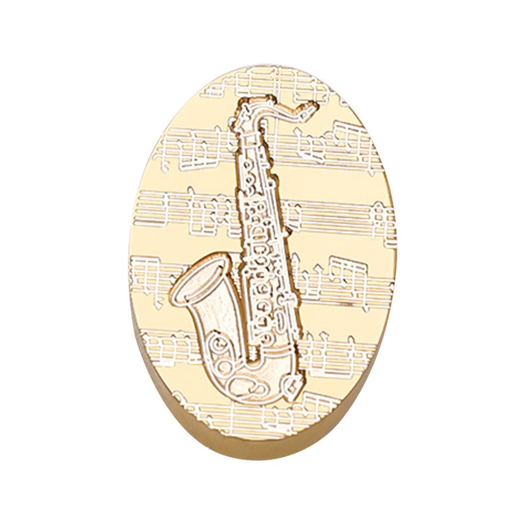 Печать из сургуча для запечатывания конвертов, приглашений, для DIY скрапбукинга, на музыкальную тематику, сменная головка для сургучной печати