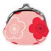 Maruzen Coin Purse with Plum and Red Plum Made In X 12 X 3cm Clasp, Design, Japan, Pink, Approx. 10.5