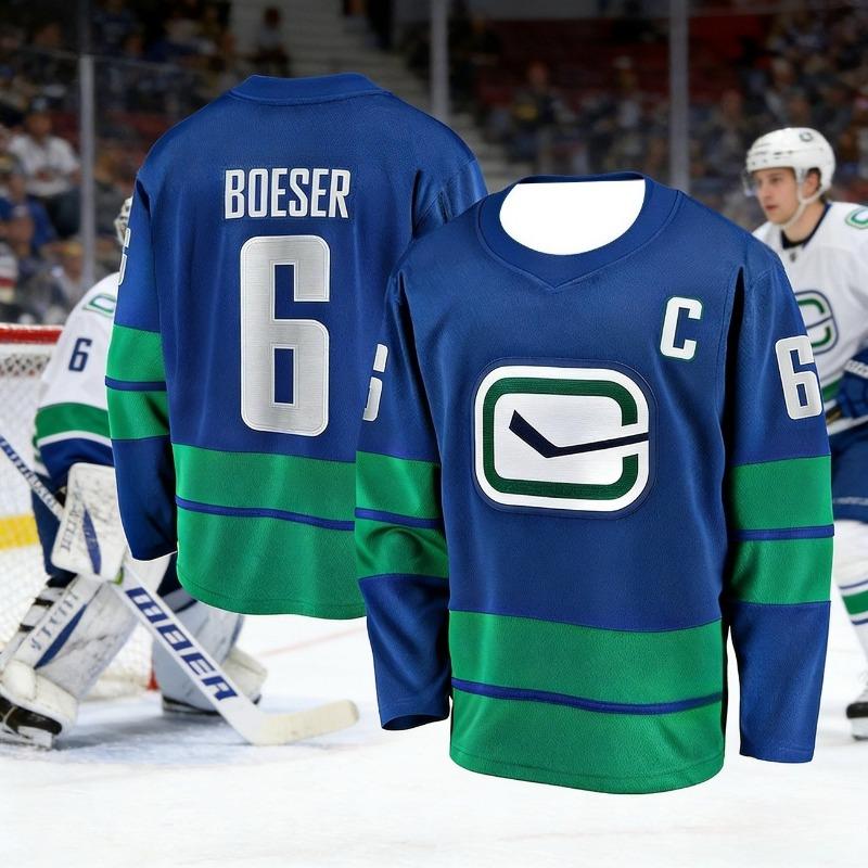 Новая тренировочная хоккейная футболка Vancouver Canucks для мужчин - Дышащая, быстросохнущая футболка с длинным рукавом для активного отдыха Дети