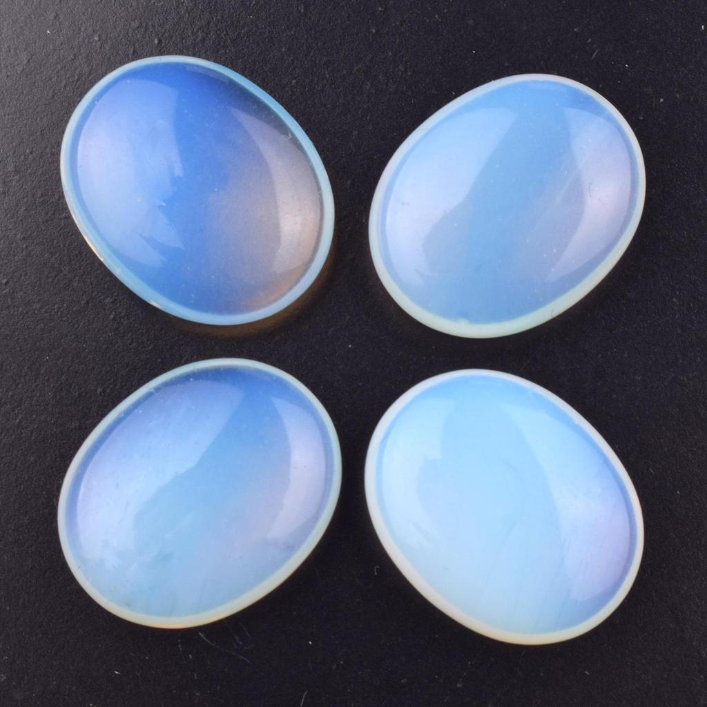 Натуральный кристаллический тальковый камень 20 мм, овальный массажный камень – набор из шести штук