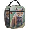 Fox Lunch Box Изолированная многоразовая сумка-холодильник для обеда для женщин, девочек, мальчиков, работы, пикника, походов