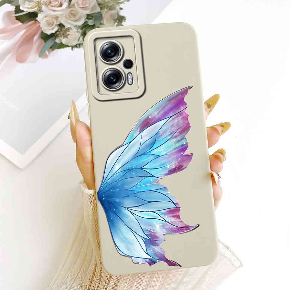 Для Redmi Note 11T Pro 5G 22041216C Чехол Стильный Расписной Цветами Силиконовый Чехол Для Redmi Note 11T Pro 11T PRO 5G Чехлы Для Телефона