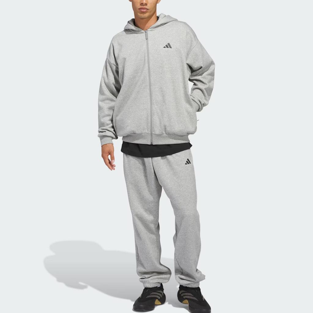adidas Баскетбольная спортивная куртка с капюшоном на молнии свободного кроя, куртки унисекс KB7562