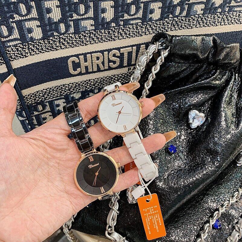Ladies Watch Women'S Trend Fashion White Ceramic Strap Watch Simple Temperament Women'S Watch