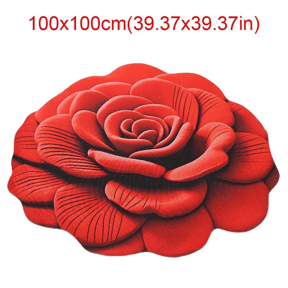 Коврик подсолнух особой формы Мягкий впитывающий коврик-цветок 60x60 см Нескользящий дверной коврик для гостиной чайного столика прикроватной тумбочки